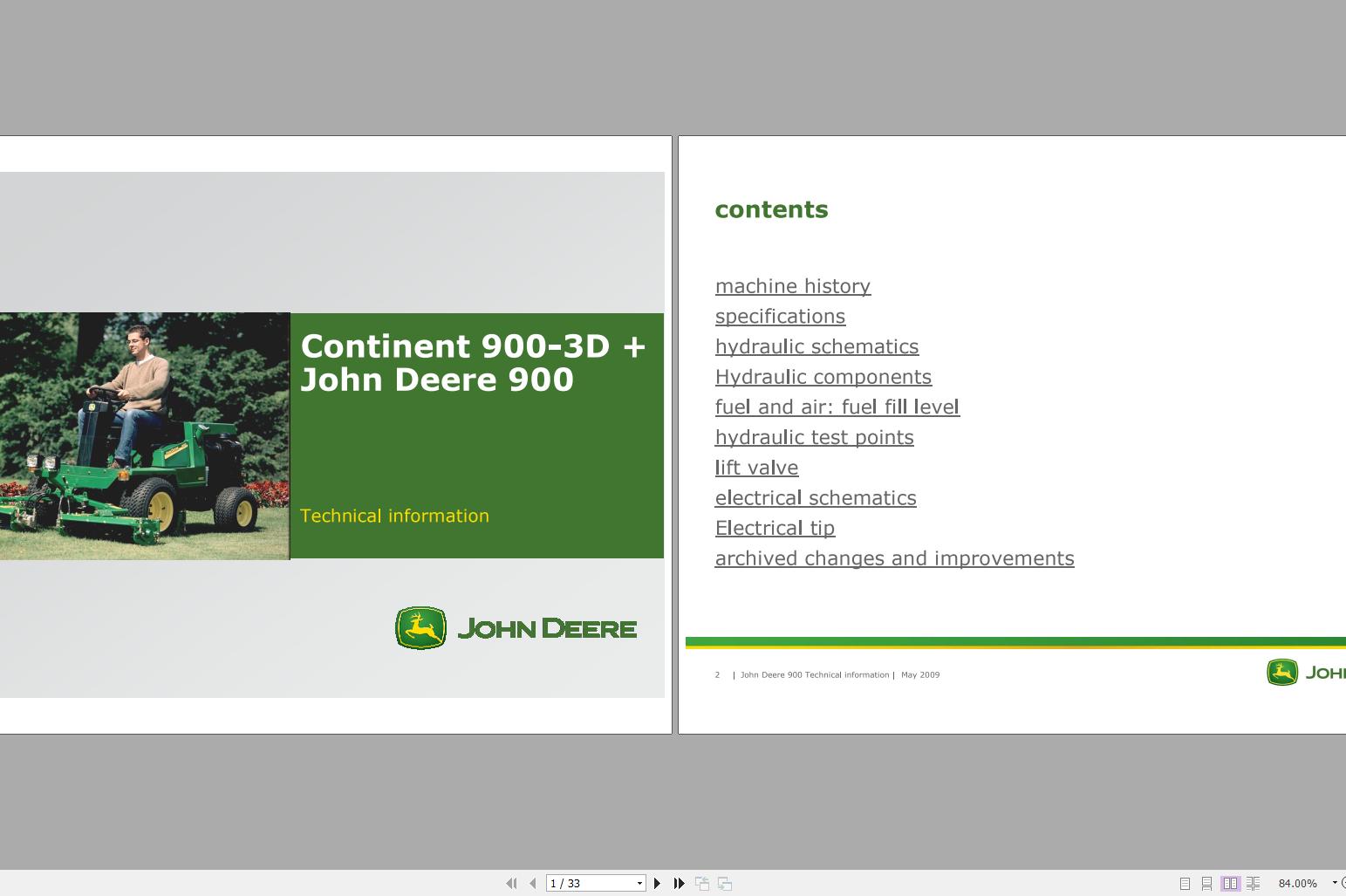 John Deere Continent 900 3D 900 Technical Manual 05.2009 1