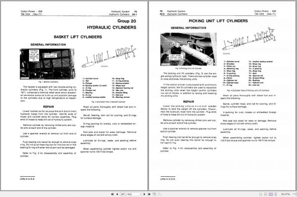 John Deere Cotton Picker 699 Technical Manual TM1054 2