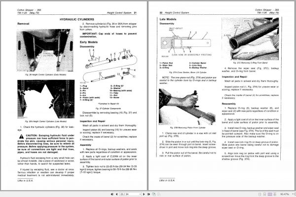 John Deere Cotton Stripper 283 Technical Manual TM1126 2