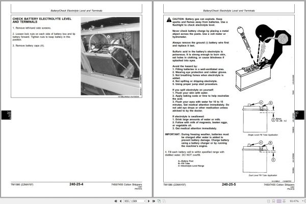 John Deere Cotton Stripper 7450 7455 Technical Manual TM1586 2