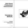 John Deere Diesel Professional Greensmower 2243 Technical Manual TM1562 1