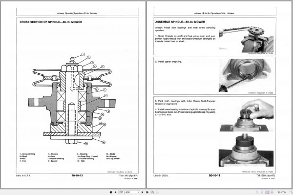 John Deere Front Mowers F912 F915 F935 Technical Manual TM1350 2