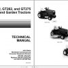 John Deere Lawn Garden Tractors GT242 GT262 GT275 Technical Manual TM1582 1