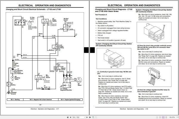 John Deere Lawn Tractors LT150 160 170 180 190 Technical Manual TM1975 2