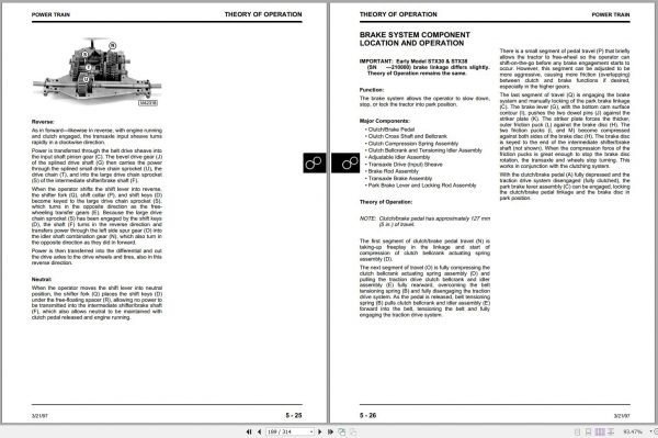 John Deere Lawn Tractors STX30 STX38 STX46 Technical Manual TM1561 2