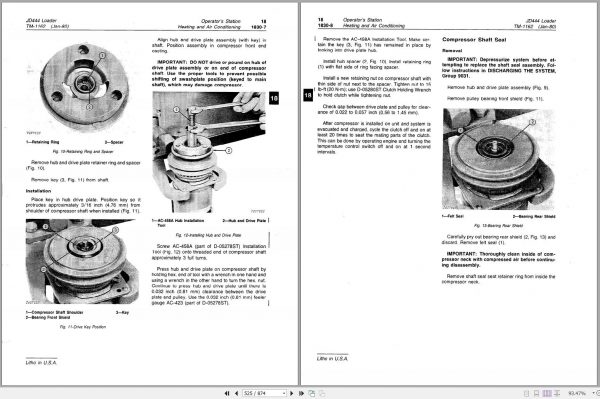 John Deere Loader JD444 Technical Manual TM1162 2