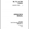 John Deere Loaders 60 70 70A Operators Manual OMM120877 L3 1