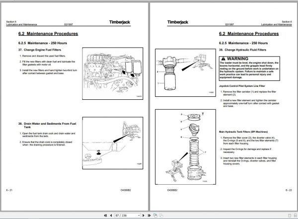 John Deere Log Loader 330 430 Operators Manual OMF284412 2