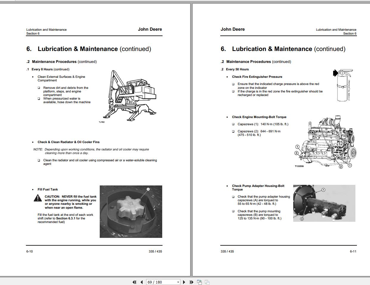 John Deere Log Loader 335 435 Operators Manual OMT186070 2