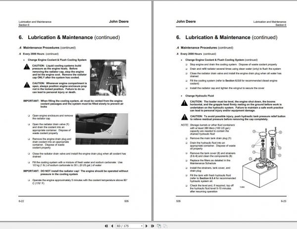 John Deere Log Loader 535 Operators Manual OMT186071 K0 2