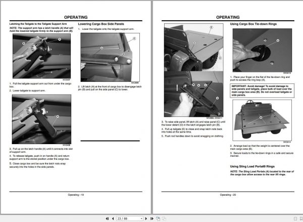 John Deere M Gator Utility Vehicle Diesel SN 068205 Operators Manual OMM150191 E4 2