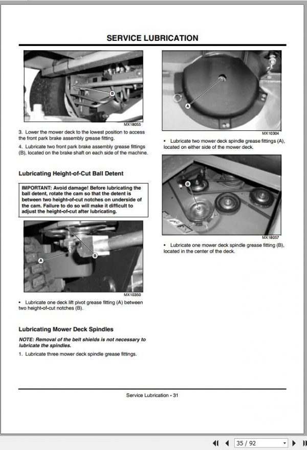 John Deere Mid Mount Z Trak 777 797 SN 030001 Operators Manual OMTCU20641 L4 2004 2
