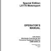 John Deere Motorsport LX178 Special Edition Operators Manual OMM129094 J6 1