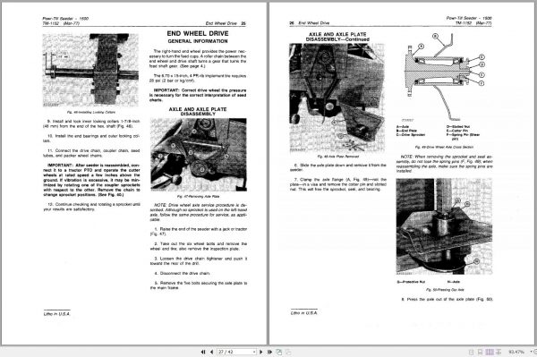 John Deere Powr Till Seeder 1500 Technical Manual TM1152 2