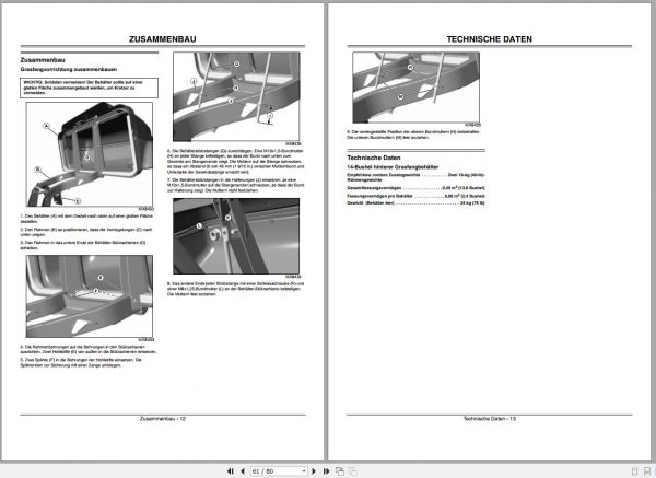 John Deere Rear Bagger 14 Bushel Operators Manual OMM154475 I2 2012 2