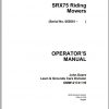 John Deere Riding Mowers SRX75 SN 065001 Operators Manual OMM121741 H5 1