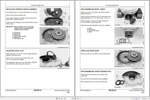 John Deere Rotary Harvesting Unit 676 Technical Manual TM4528 11.2001 2