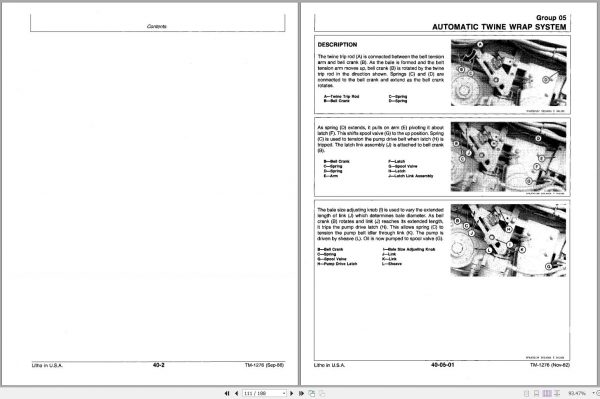 John Deere Round Balers 430 530 Technical Manual TM1276 2