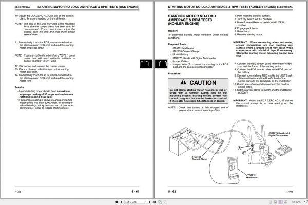 John Deere Sabre Garden Tractors 2048HV 2254HV 2554HV Technical Manual TM1741 2
