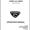 John Deere Sabre Lawn Tractors 1842GV 1848GV 1842HV 1848HV Operators Manual OMM135884 D8 1