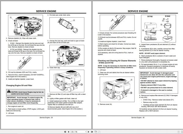 John Deere Sabre Lawn Tractors S1642 S1742 S2046 SN 020001 Operators Manual OMGX10532 K9 2