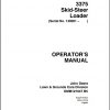 John Deere Skid Steers Loaders 3375 SN 140001 Operators Manual OMM121047 B5 1