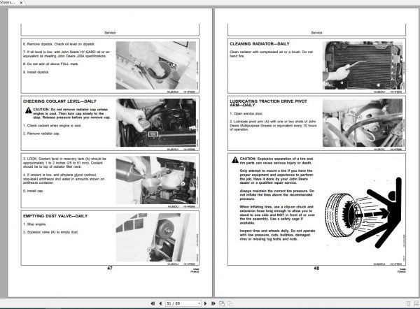 John Deere Skid Steers Loaders 375 Operators Manual OMM79633 F9 2