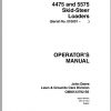 John Deere Skid Steers Loaders 4475 5575 SN 010001 Operators Manual OMM123792 B5 1