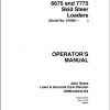 John Deere Skid Steers Loaders 6675 7775 SN 010001 Operators Manual OMM122343 B4 1