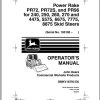 John Deere Skid Steers PR72 PR72S PR96 for 240 8875 Operators Manual OMKV16793 D0