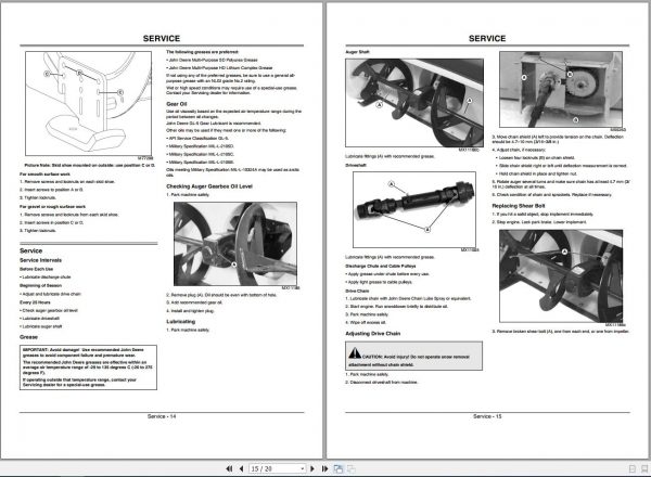 John Deere Snowblowers 54 Inch Operators Manual OMLVU24141 H2 2012 2