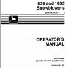 John Deere Snowblowers 826 1032 SN 525001 Operators Manual OMM89489 C5 1