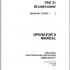 John Deere Snowthrower TRS21 Operators Manual OMM133615 F7 1