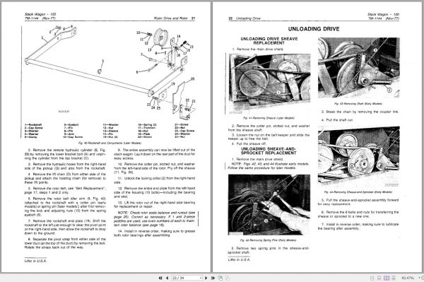 John Deere Stack Wagon 100 Technical Manual TM1144 2