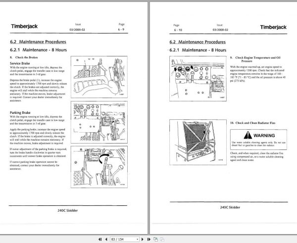 John Deere Timeberjack 240C Skidder 10EA1070 Operator and Maintenance Manual F284060 02 2