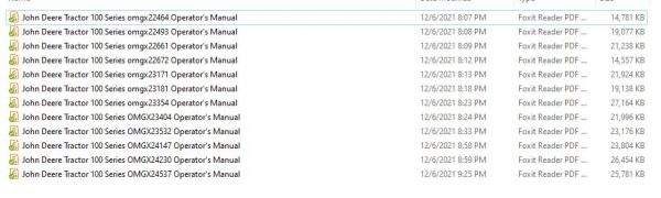 John Deere Tractor 100 Series Operators Manual 1