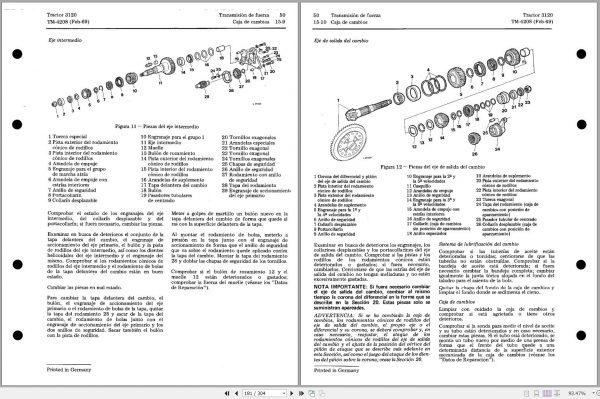 John Deere Tractor 3120 Technical Manual TM4208 FR 2
