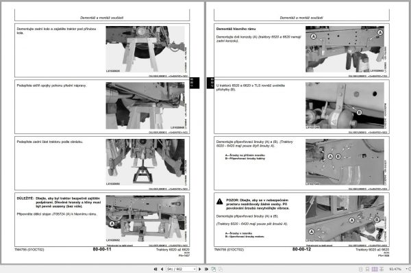 John Deere Tractor 6020 to 6620 Technical Manual 10.2002 TM4755 PART2 CS 2