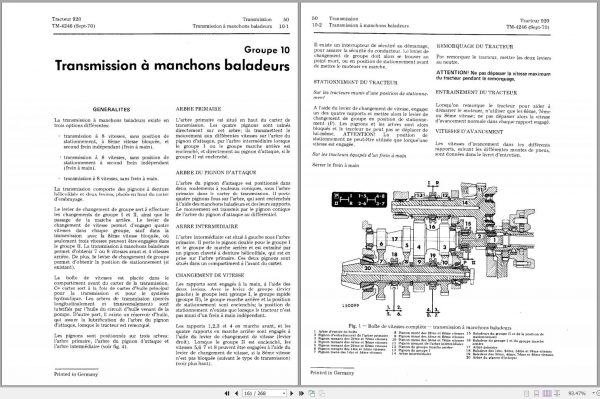 John Deere Tractor 920 Technical Manual TM4246 ES 2
