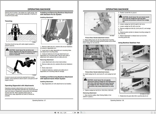 John Deere Tractor Loader Backhoe 110 SN 110001 Operators Manual 2