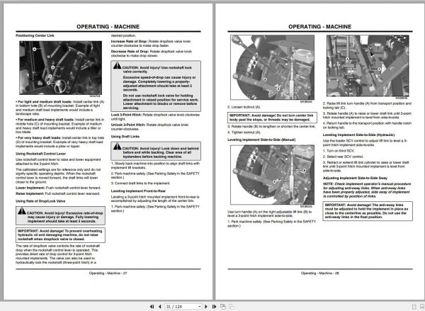 John Deere Tractor Loader Backhoe 110 SN 710000 Operators Manual OMLVU19603 A9 2009 2