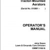 John Deere Tractor Mounted Aerators 1000 1500 SN 010001 Operators Manual OMT3166 I 1