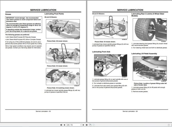 John Deere Tractor X300 SN 010001 Operators Manual 2