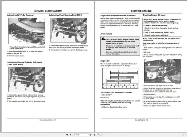 John Deere Tractor X500 Multi Terrain Operators Manual OMM161629 I9 2009 2