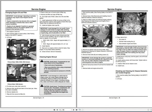 John Deere Tractor X500 Multi Terrain SN 080001 Operators Manual OMM167794 H2 2