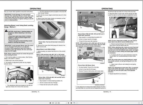John Deere Tractor X700 X729 SN 050001 Operators Manual OMM161728 H9 2009 2