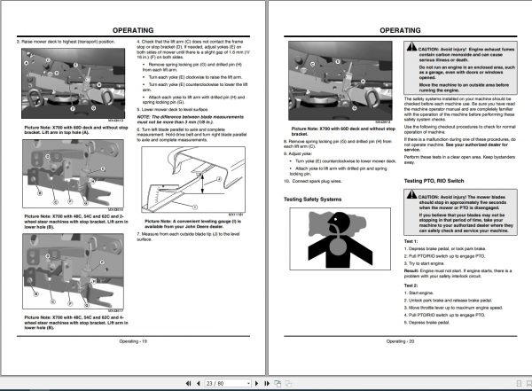 John Deere Tractor X700 X729 SN 060001 Operators Manual OMM162947 A1 2011 2
