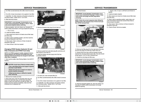 John Deere Tractor X700 X729 SN 060001 Operators Manual OMM162947 G0 2010 2