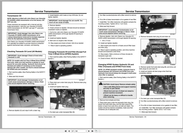 John Deere Tractor X700 X729 SN 070001 Operators Manual OMM164429 F1 2011 2