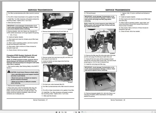 John Deere Tractor X740 X748 SN 040001 Operators Manual OMM158691 H8 2008 2